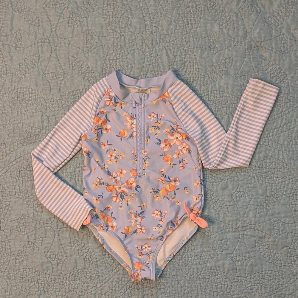 Carter Long Sleeve Swimsuit Toddler Girl Size 2T